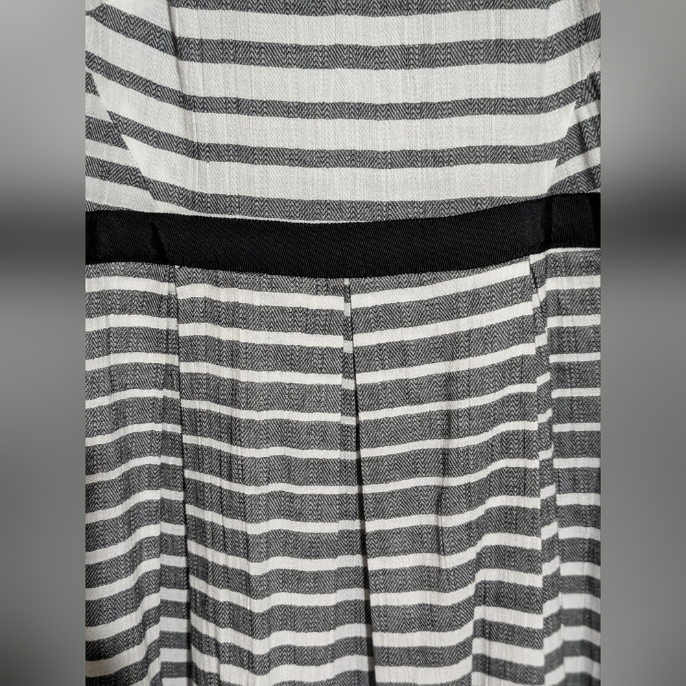 Eva Franco Striped Fit & Flare Dress 6 - Picture 7 of 9